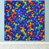 Bunte Doodle-Kunst Leinwanddruck (Insitu (Holzboden))