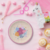Bunte Dopamin-Blumenmädchen-Papierplatte Pappteller (Party)