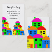 Bunte Dorf-Visitenkarten Visitenkarte (Vorne/Hinten)