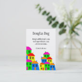 Bunte Dorf-Visitenkarten Visitenkarte (Stehend Vorderseite)