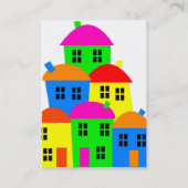 Bunte Dorf-Visitenkarten Visitenkarte (Rückseite)