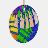 Bunte Dorn-Kunst-Verzierung Keramik Ornament (Rechts)