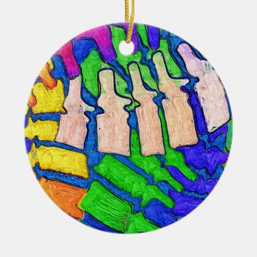 Bunte Dorn-Kunst-Verzierung Keramik Ornament (Vorne)