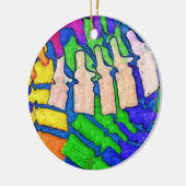 Bunte Dorn-Kunst-Verzierung Keramik Ornament (Links)