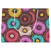 Bunte Doughnüsse Große Geschenktüte (Vorderseite)