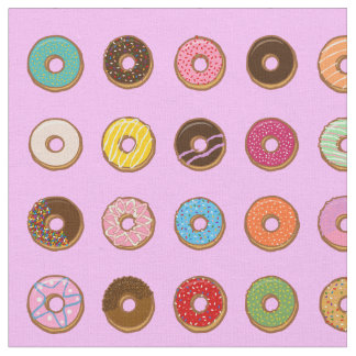 Bunte Doughnüsse Stoff