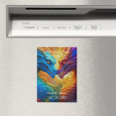 Bunte Drachen in der Liebe Hochzeit Danke Magnet (In Situ (Geschirrspüler))