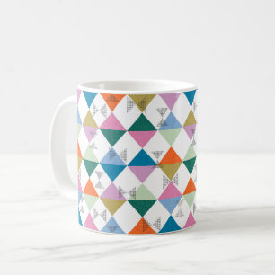 Bunte Dreiecke der 80er Kaffeetasse