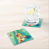 Bunte Dreiecke durch Wassily Kandinsky Rechteckiger Pappuntersetzer (Vor Ort)