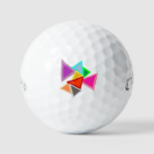 Bunte Dreiecke  Golfball (Vorderseite)