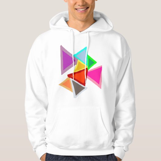 Bunte Dreiecke Hoodie (Vorderseite)