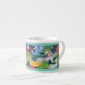 Bunte Dschungeltiere Espressotasse (Vorderseite Rechts)