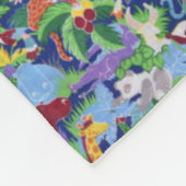 Bunte Dschungeltiere Fleecedecke (Ecke)