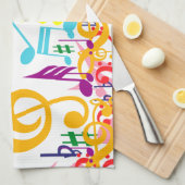 Bunte durcheinandergebrachte musikalische handtuch (Viertel Falte)