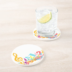 Bunte durcheinandergebrachte musikalische untersetzer