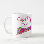 Bunte dynamische Herz-Gefüllte Karte von Cape Cod Kaffeetasse (Links)