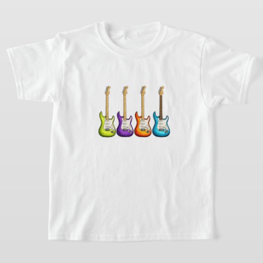 Bunte E-Gitarre T-Shirt (Ablage )