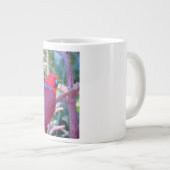 Bunte eclectus Papageien-Tasse Jumbo-Tasse (Vorderseite Rechts)