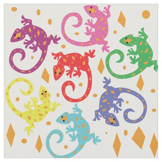 Bunte Eidechsen Stoff (Nahaufnahme)