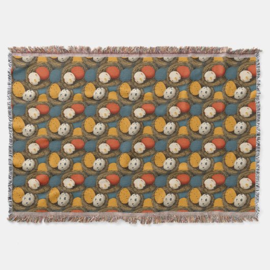 Bunte Eier der Bauern-Henne mit Flecken Decke (Vorderseite)