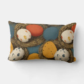 Bunte Eier vom Bauernhof Lendenkissen (Rückseite)