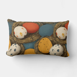 Bunte Eier vom Bauernhof Lendenkissen