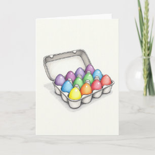 Bunte Eierkarton-Kunstkarte Karte