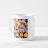 Bunte eingewickelte Taffysüßigkeit Kaffeetasse (Vorderseite Links)