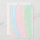 Bunte Einhorn- und Regenbogenfeier Einladung (Rückseite)