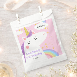 Bunte Einhorn- und Regenbogenfeier Geschenktütchen