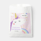 Bunte Einhorn- und Regenbogenfeier Geschenktütchen (Vorderseite)