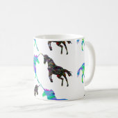 Bunte Einhörner Kaffeetasse (VorderseiteRechts)
