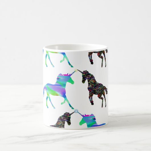 Bunte Einhörner Kaffeetasse (Mittel)