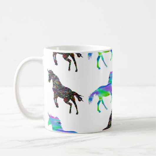 Bunte Einhörner Kaffeetasse (Links)
