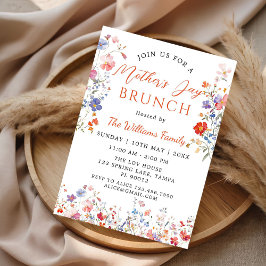 Bunte Einladung zum Muttertagsbrunch mit Wildblume