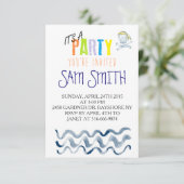 Bunte Einladungen zum Geburtstag (Stehend Vorderseite)