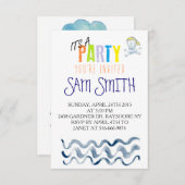 Bunte Einladungen zum Geburtstag (Vorne/Hinten)