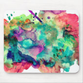Bunte, einzigartige Aquarell-Farbe spritzt Mousepad (Vorne)