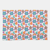 Bunte, einzigartige Blume Geschirrtuch (Horizontal)