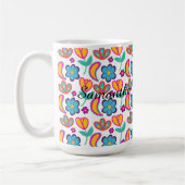Bunte, einzigartige Blume Kaffeetasse (Links)