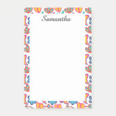 Bunte, einzigartige Blume Post-it Klebezettel (Vorderseite)