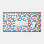 Bunte, einzigartige Blume Schreibtischunterlage (Tastatur & Maus)