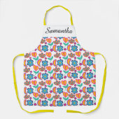 Bunte, einzigartige Blume Schürze (Vorderseite)