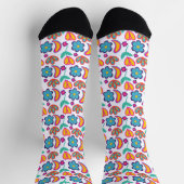 Bunte, einzigartige Blume Socken (Oben)
