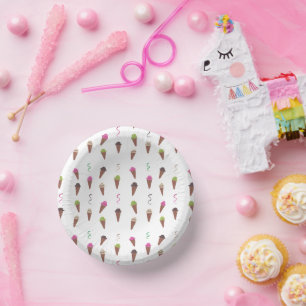 Bunte Eis-Papier-Party-Schalen Pappteller