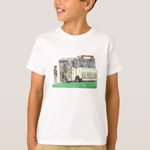 Bunte Eiscreme-LKW-Illustration T-Shirt