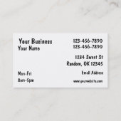 Bunte Eiscremespeicher-Gewohnheits-Visitenkarten Visitenkarte (Rückseite)