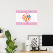 Bunte Eisdiele Poster (Heimbüro)