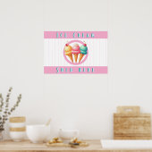 Bunte Eisdiele Poster (Küche)