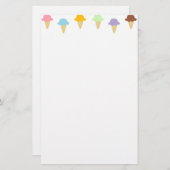 Bunte Eistüten Briefpapier (Vorne/Hinten)